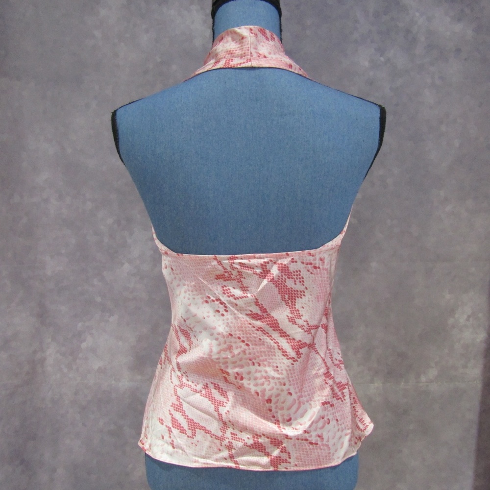 NWT Express Silk Blend Pink Halter Top Size S - Picture 3 of 5